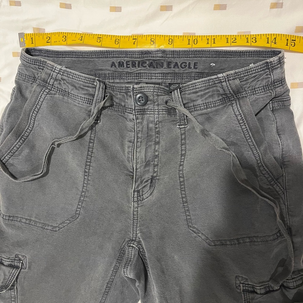 American Eagle Outfitters Charcoal Cargo Pants - Picture 3 of 9
